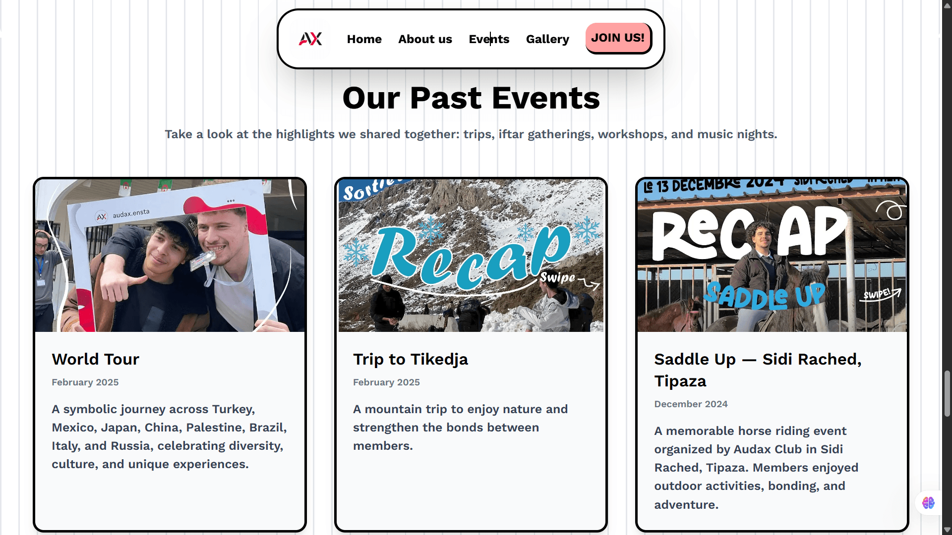 Audax University Club Website